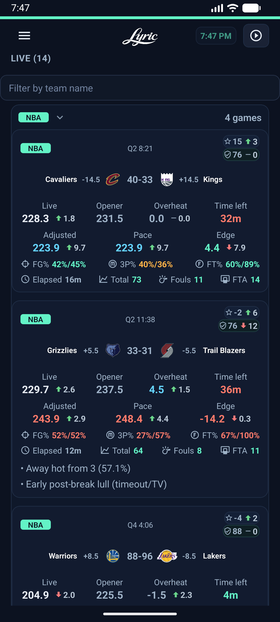 App screenshot showing strategy and notification settings